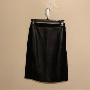 Black leather skirt